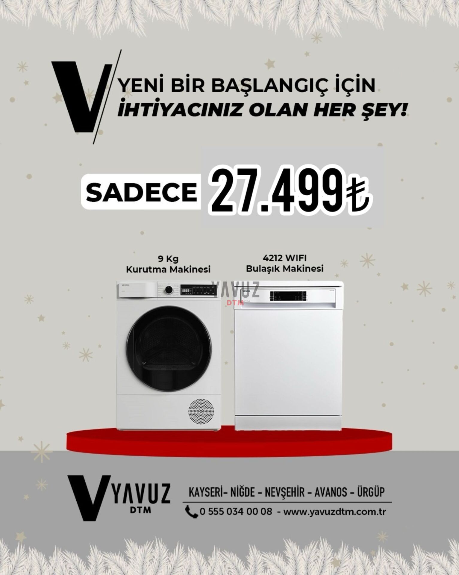VESTEL Temiz Dokunuş Başlangıç Seti (BM4212 WIFI Bulaşık + KM96301 Kurutma)