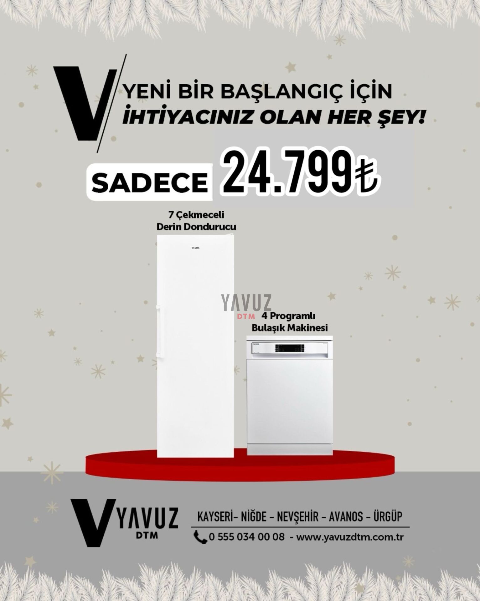 VESTEL Tazelik & Temizlik Başlangıç Seti (BM4212 WIFI Bulaşık + CDM701 Dondurucu)
