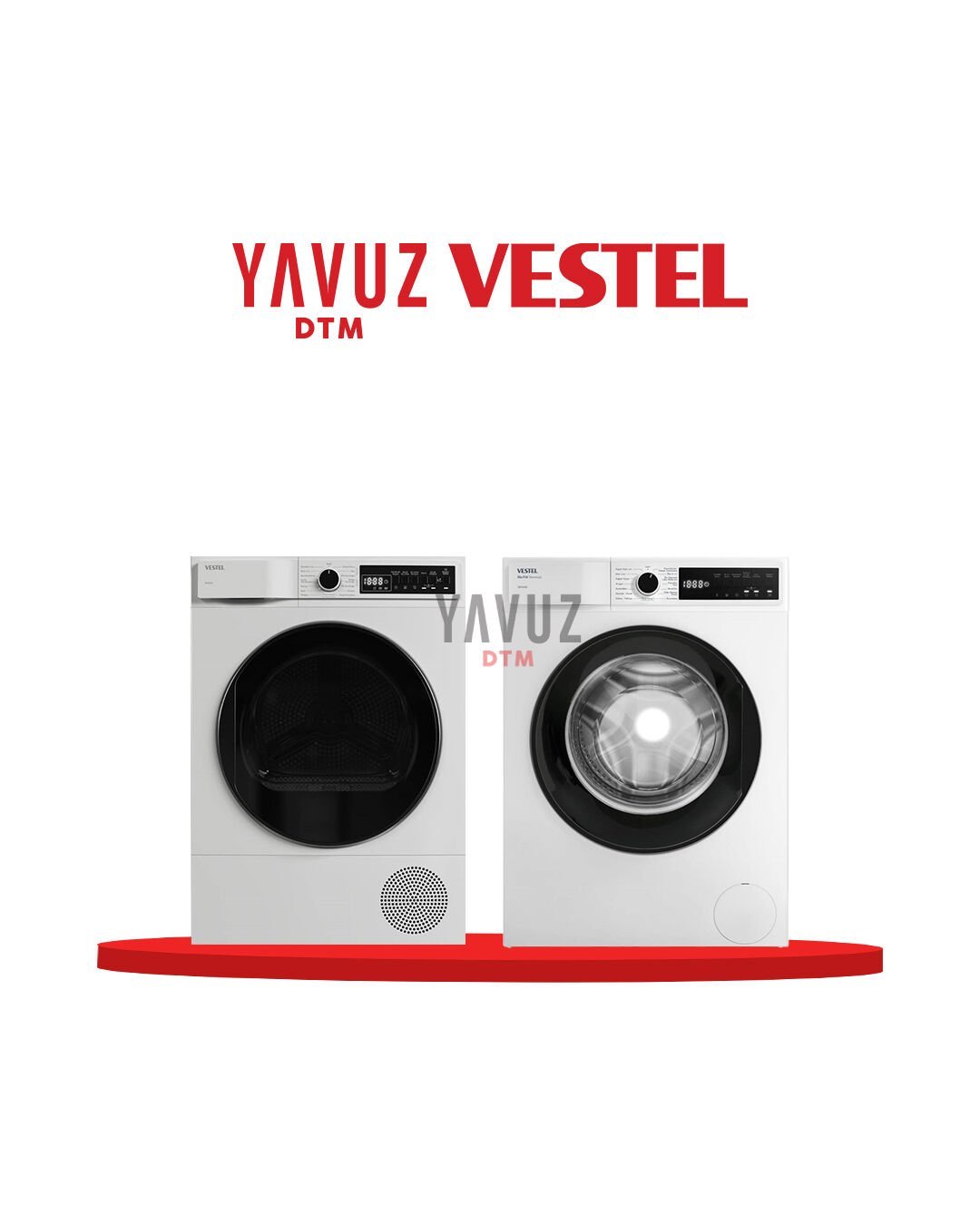 VESTEL 9 KG 1000 DEVİR ÇAMAŞIR MAKİNESİ CMI 96301 + VESTEL 9 KG KURUTMA MAKİNESİ KM 95301