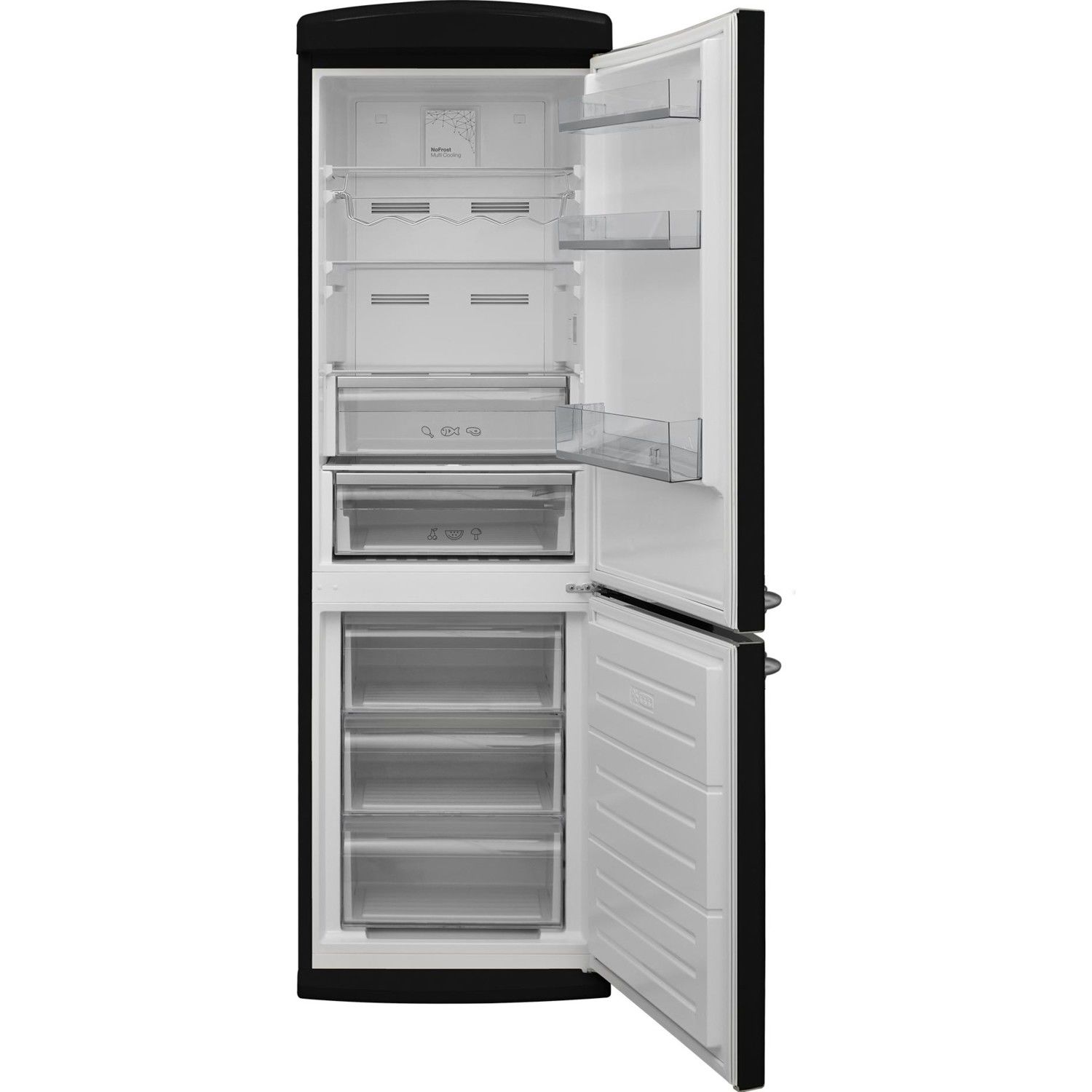 Vestel RETRO NFK37211 Siyah 330 Lt No-Frost Buzdolabı