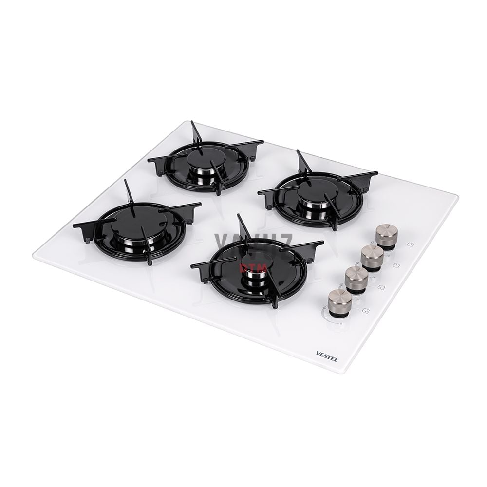 Vestel AO-6104 YB-DG 60 cm 4 Gözü Gazlı Beyaz Ankastre Ocak