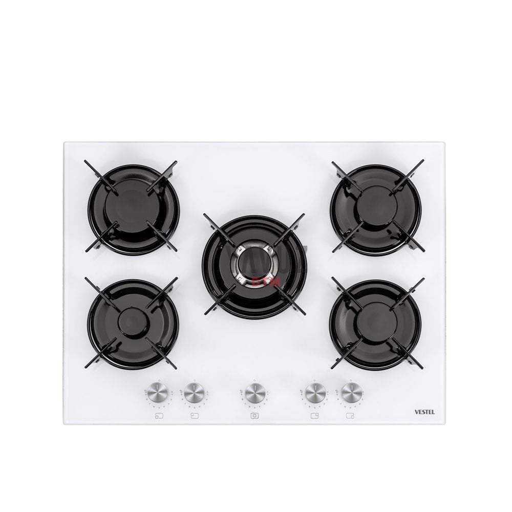 Vestel AO-71159 B DG-W 70 cm 5 Gözü Gazlı (1 Gözü Wok'lu) Ankastre Ocak