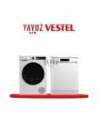 VESTEL 9 KG KURUTMA MAKİNESİ KM 96301 + VESTEL 4 PROGRAMLI BULAŞIK MAKİNESİ BM 4212 WIFI