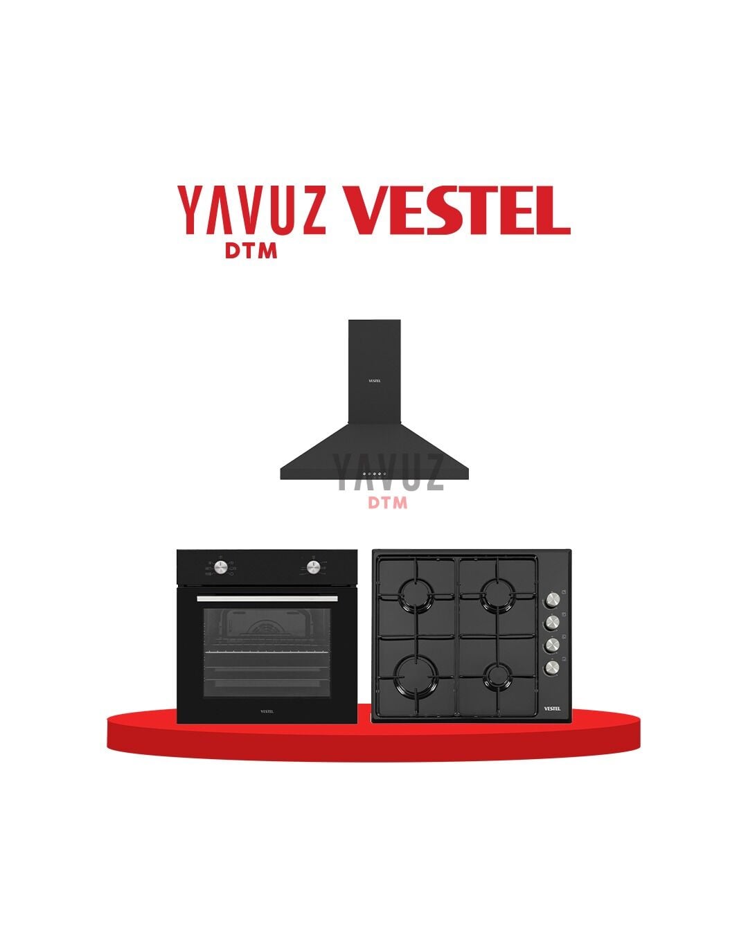 Vestel Mutfak Üçlüsü Siyah Ankastre Set