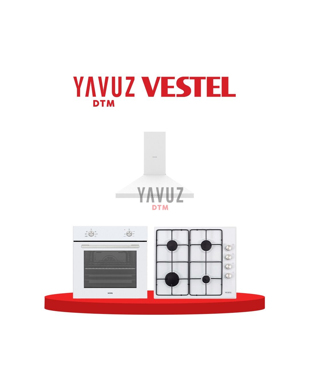 Vestel Şefin Üçlüsü Beyaz Ankastre Set