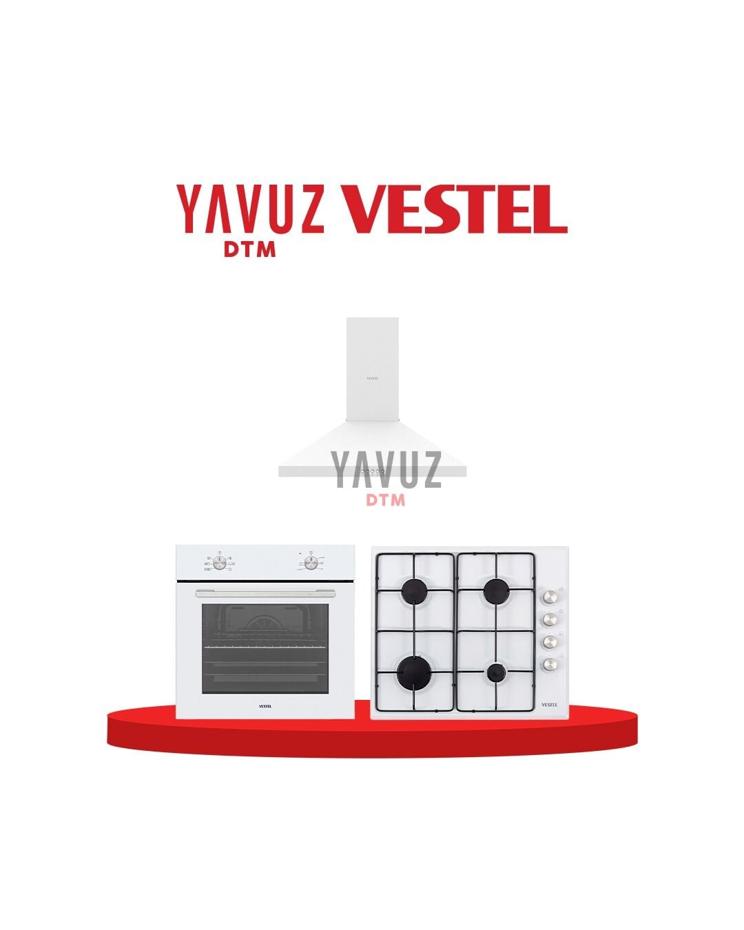 Vestel Şefin Üçlüsü Beyaz Ankastre Set