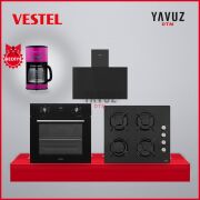 Vestel Şef Seti Siyah Ankastre Çeyiz Seti ve Evlilik Paketi