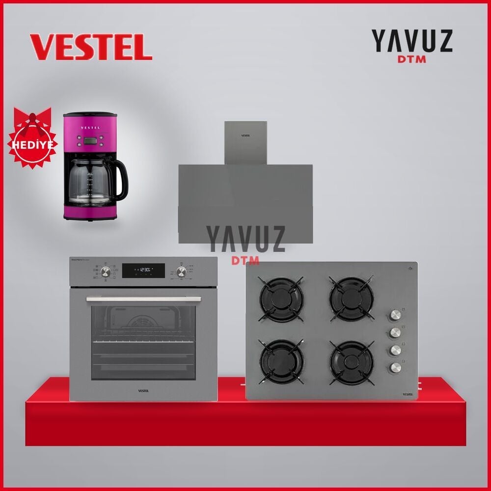 Vestel Gri Cam 3'Lü Ankastre Çeyiz Seti 3