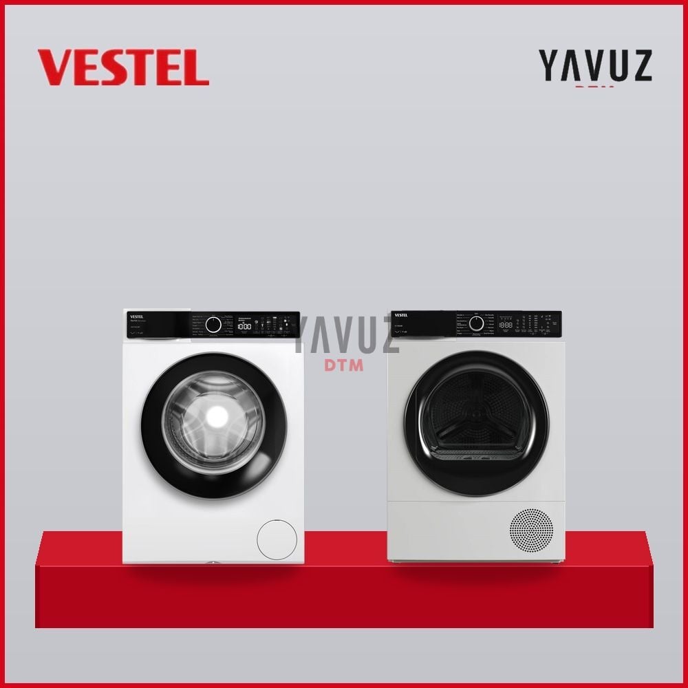 2' li Çeyiz Paketi 9 Kg Kurutma ve 9 Kg 1000 Devir Çamaşır Makinesi