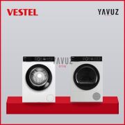 2' li Çeyiz Paketi 9 Kg Kurutma ve 9 Kg 1000 Devir Çamaşır Makinesi