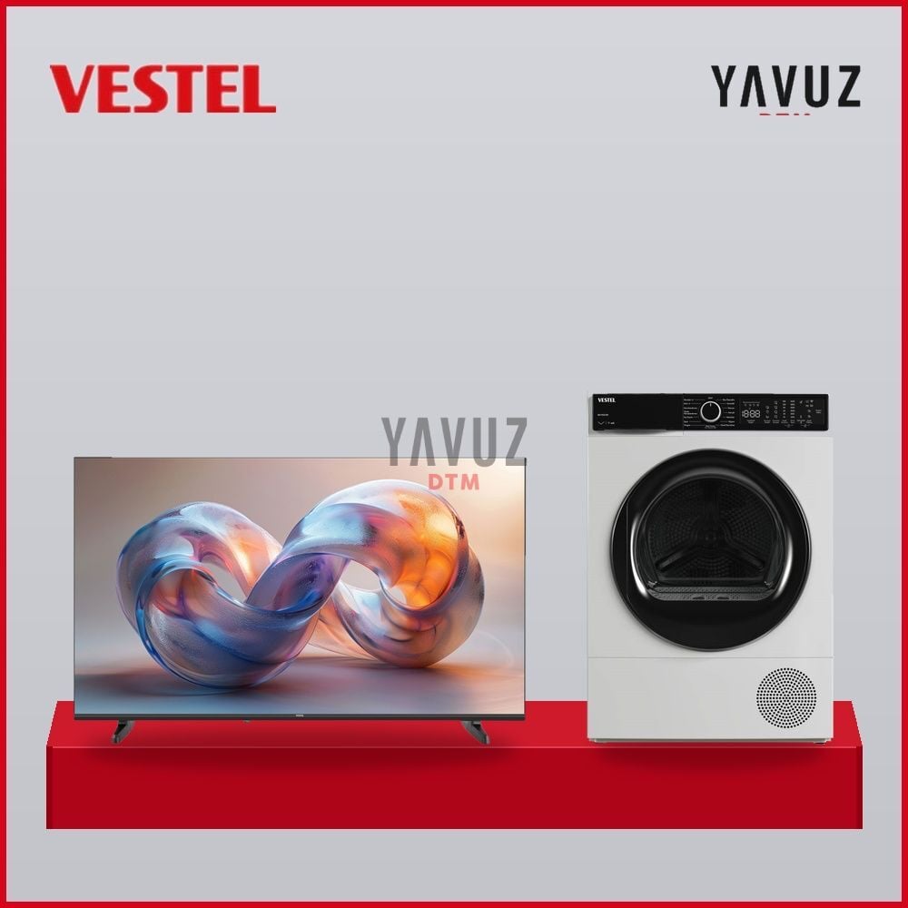2' li Çeyiz Paketi 9 Kg Kurutma ve 50'' 4K SMART GOOGLE TV