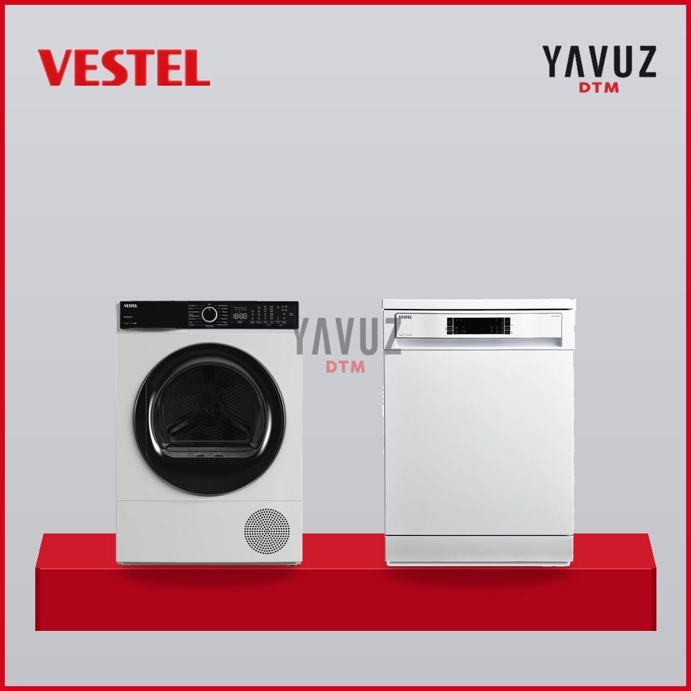 2' li Çeyiz Paketi 9 Kg Kurutma ve 4 Programlı Bulaşık Makinesi
